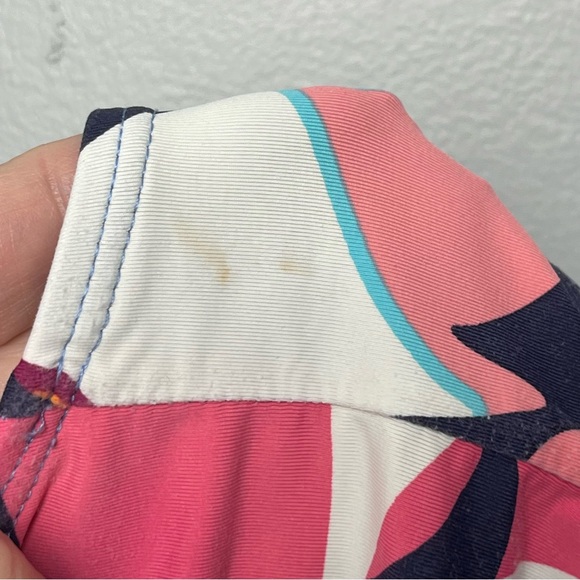 Nautica multi color tropical print crossback 1 pc. modest swimsuit, large. - Picture 13 of 13